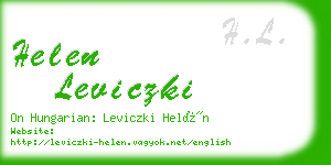 helen leviczki business card